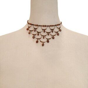 Boho Chic 1990s Beaded Cascade Necklace – Lightweight, Flexible & Fabulous!
